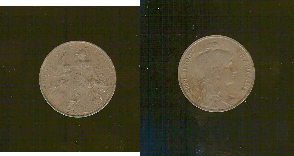 5 centimes Dupuis 1907 gVF/aEF